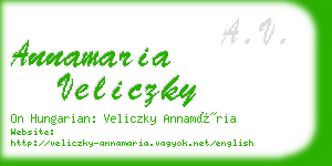 annamaria veliczky business card